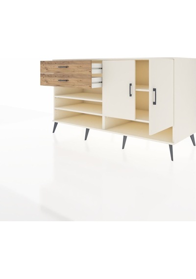 Kronos Konsol 4 Raflı 2 Çekmeceli 2 Kapaklı 176x59x99 Aytaşı-ayta Aytaşı-aytaşı/çam