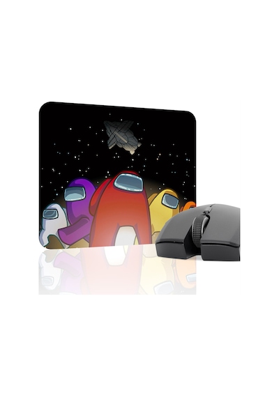 Among Us Kaymaz Dikişli Kauçuk Oyuncu Mousepad V4 - 22x18 Gaming Mouse Pad Fare Altlığı