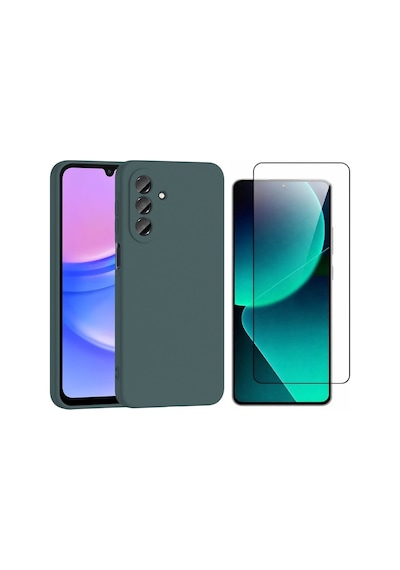 Vendas Samsung Galaxy Uyumlu  A37 Kılıf Zore Mara Lansman Kapak + Cam Ekran Koruyucu Yeşil
