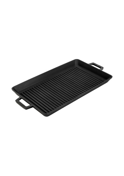 Metal Demir Saplı Döküm Izgara Tava, 26x45 Cm Sku: Smg8690010198648 001 Siyah