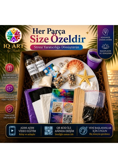 Epoksi Reçine Seti Sahil Deniz Temalı Premium Yaratıcılık Seti Video Eğitimli Epoksi Reçine Kiti- Hobi Kiti, Epoksi Başlangıç Seti, Epoksi Sanat Seti 00008