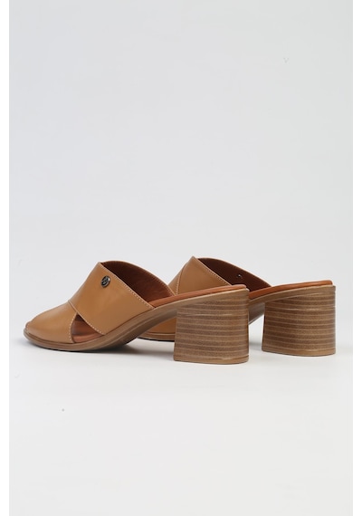 Pierre Cardin Pc-7219 - 3807 Taba-kadın Topuklu Terlik Taba