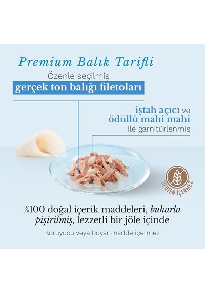 Schesir Jelly Ton Balığı Ve Mahi Mahi Balığı Jöle İçinde Yetişkin Kedi Konservesi 85g