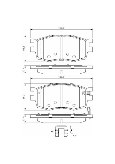 Hyundai Accent Era 1.4 2006-2012 Bosch Ön Balata Netpar24317 G4e