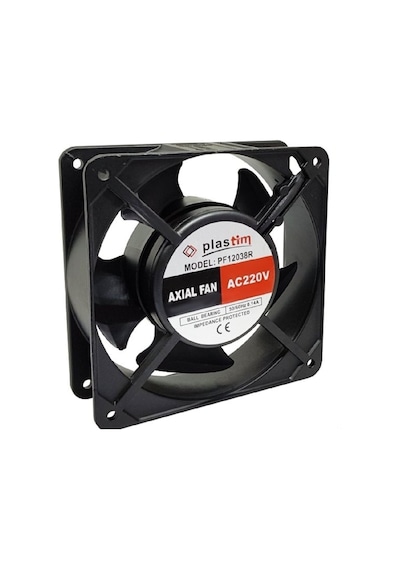 Plastim Pf12038r ,120x38mm 220vac 153-cfm 2-kablo Fan
