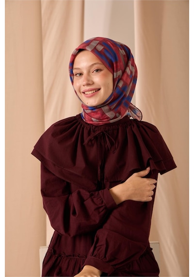 Silk Home Soft Eşarp 73096-05 Bordo, Saks, Gri, Pembe