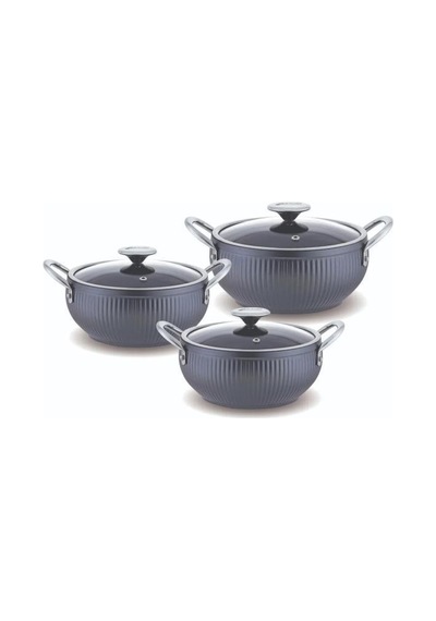 Fms Gm5004 Granit Mercan 3lü Güveç Set Gri