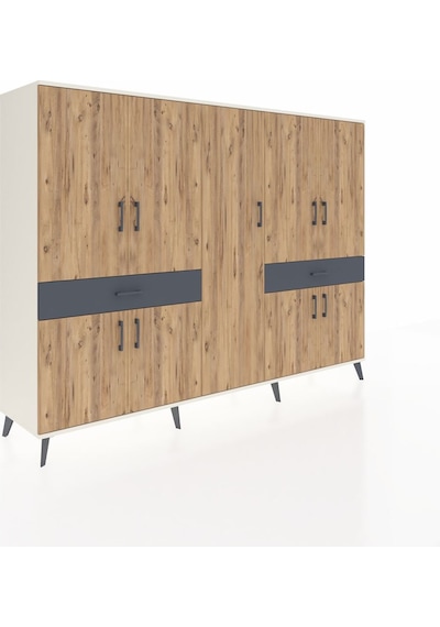 Hyperion Dolap 12 Raflı 2 Çekmeceli 8 Kapaklı 220x44x163 Aytaşı-ç Aytaşı-çam/antrasit Hyperion Dolap 12 Raflı 2 Çekmeceli 8 Kapaklı 220x44x163 Aytaşı-ç Aytaşı-çam/antrasit