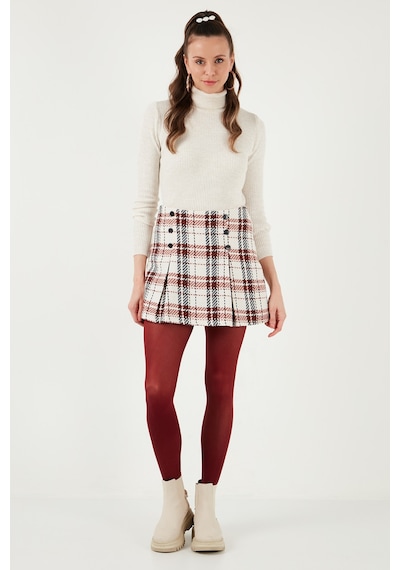 Lela Regular Fit Kışlık Tüvit Mini Bayan Şort Etek 611Et0020 Kiremit