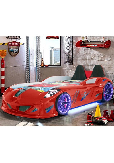 Arabalı Yatak, Jaguar Koltuklu Full Ledli Arabalı Yatak - Kırmızı 1 Adet Comfort Yatak Arabalı Yatak, Jaguar Koltuklu Full Ledli Arabalı Yatak - Kırmızı 1 Adet Comfort Yatak
