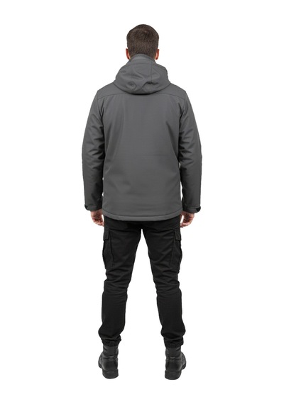 Mysia Outdoor Antrasit Soft Shell Mont Çift Kat Polarlı Antrasit