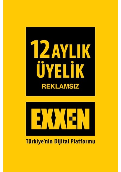 Exxen 12 Aylık Reklamsız Üyelik Paketi - Dijital Abonelik (537840672)