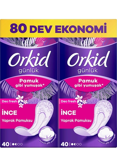 Orkid Pamuksu Deo Fresh Günlük Ped 80'li