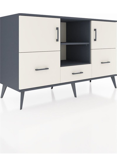 Hyperion Konsol 4 Raflı 3 Çekmeceli 3 Kapaklı 132x44x83 Antrasit-aytaşı Aytaşı Hyperion Konsol 4 Raflı 3 Çekmeceli 3 Kapaklı 132x44x83 Antrasit-aytaşı Aytaşı