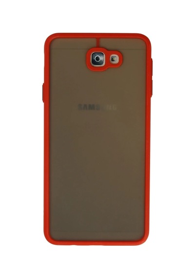 Samsung Uyumlu  Galaxy J7 Prime Kılıf Montreal Silikon Kapak - Kırmızı 0.2M-Çok Renkli