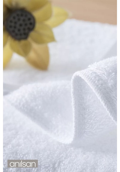 10'lu Greek El Havlusu - 50x90 Cm, 225gr, %100 Pamuk, Spa Ve Otel Havlusu Beyaz
