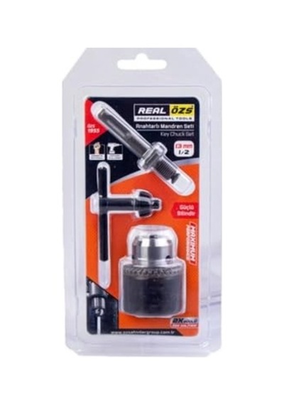 3 Parça Anahtarlı Mandren Seti, 13mm Ve 1/2 İnç, Matkap Kafası