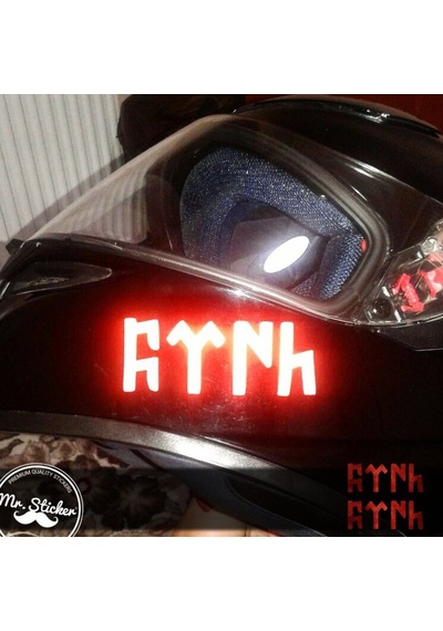 Bay Etiket Rfhlm69 Reflektif Gokturkce Turk Yazisi 2'Li Set