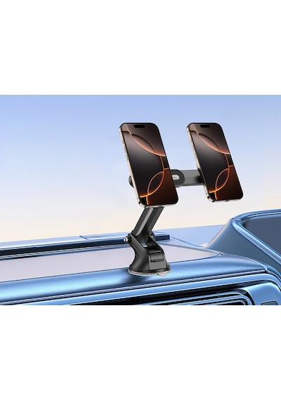 Go Des Gd-hd363 360 Derece Dönebilen Uzatılabilir 2in1 Araç Telefon Tutucu Siyah