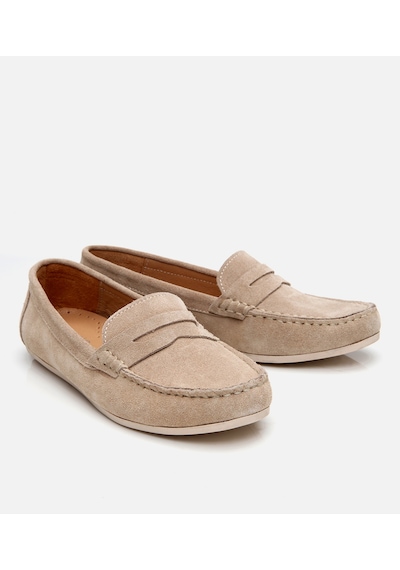 Hotiç Kadın Süet Deri Bej Günlük Loafer 01ayh306650a310 Bej