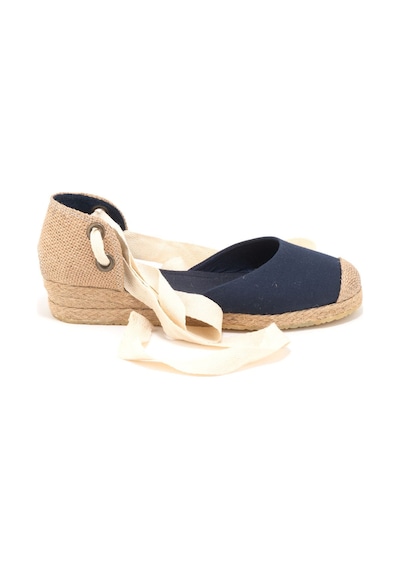 Star Tombis Gerçek Elişi Hasır Jüt Bileğe Bağlı Ipli Günlük Kadın Espadril Handmade Lacivert