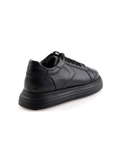 Bambi Siyah Hakiki Deri Erkek Sneaker E01595002543 Siyah