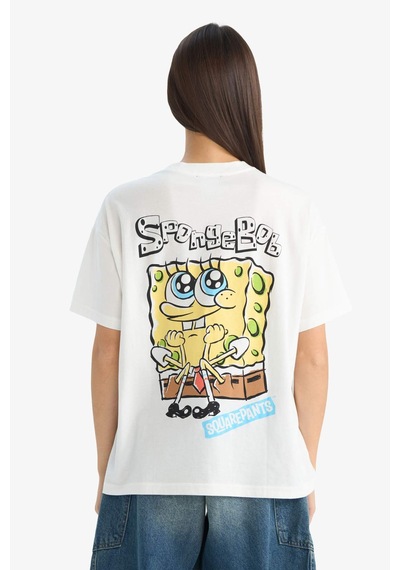 Defacto Spongebob Oversıze Baskılı Kısa Kollu Tişört G0847ax26spwt32 Beyaz-wt32 Defacto Spongebob Oversıze Baskılı Kısa Kollu Tişört G0847ax26spwt32 Beyaz-wt32