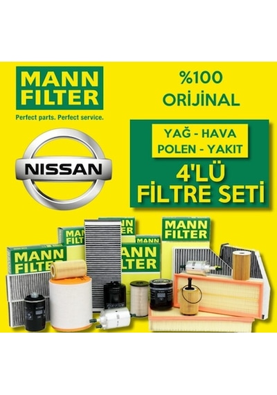 Nissan Qashqai 1.6 Dcı Mann-Filter Filtre Bakım Seti 2014-2017 (495302794)