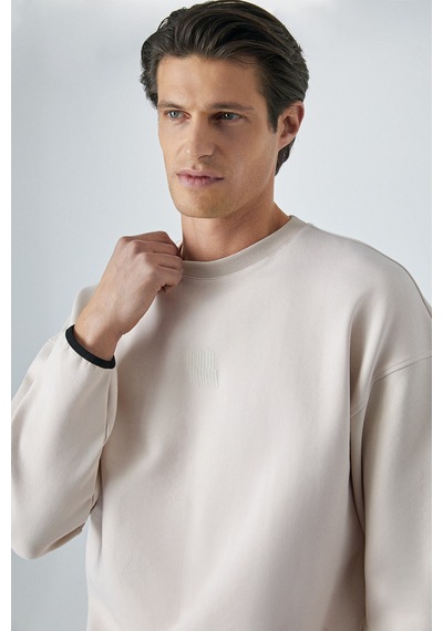 Grımelange Plemon Erkek Bisiklet Yaka Uzun Kol Baskı Detaylı Oversize Taş Rengi Sweatshirt Taş Rengi Grımelange Plemon Erkek Bisiklet Yaka Uzun Kol Baskı Detaylı Oversize Taş Rengi Sweatshirt Taş Rengi