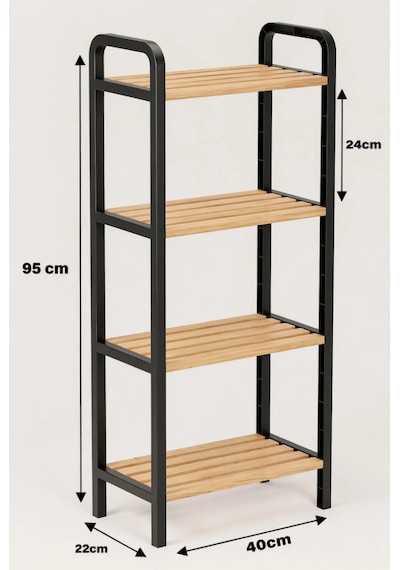 Fifty Mega 4 Katlı Ahşap Ayakkabılık 40 Cm Ahşap Çubuklu 4 Bölmeli Lüks Raf Ünitesi Düzenleyici Fifty Mega 4 Katlı Ahşap Ayakkabılık 40 Cm Ahşap Çubuklu 4 Bölmeli Lüks Raf Ünitesi Düzenleyici