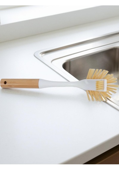 3b Trend Bambu Saplı Çift Başlı Açılı Bulaşık Fırçası Güçlü Ve Hassas Temizlik