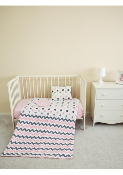 Yuar Baby Nevresim Seti 4 Parça - Pembe