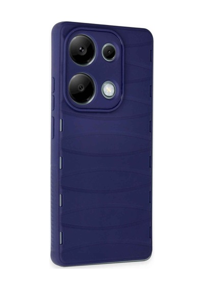 Note 13 Pro 4g Kılıf Bibercas Silikon Kapak - Lacivert