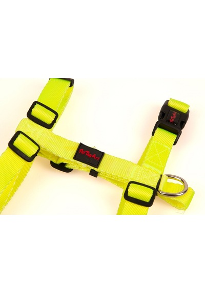 Pettagart Ayarlanabilir Neon Sarı H Tipi Köpek Göğüs Tasması Sarı