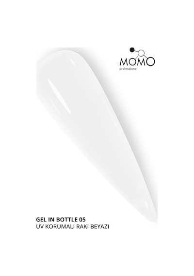 Momo Professional Gel In Bottle No.05 Akıllı Fırçalı Protez Tırnak Jeli Uv Korumalı Rakı Beyazı 18 Ml
