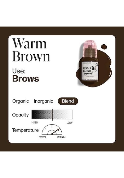 Perma Blend Warm Brown Kalıcı Makyaj Kaş Pigmenti 15ml Diğer