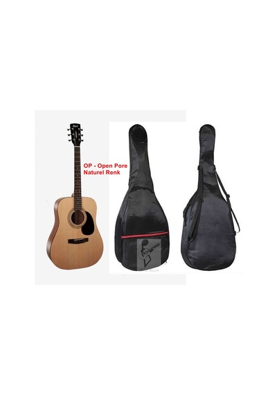 Cort Ad810Op Akustik Gitar + Kılıf + Pena Naturel Renk