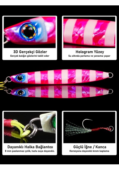 Jig, Zoka, Suni Yem, Glow Uv Metal Jig, 45gr 10cm Jıgto Nova-45