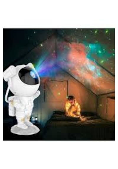 Astronot Projektör Gece Lambası Yıldız Galaxy Efekti Beyaz