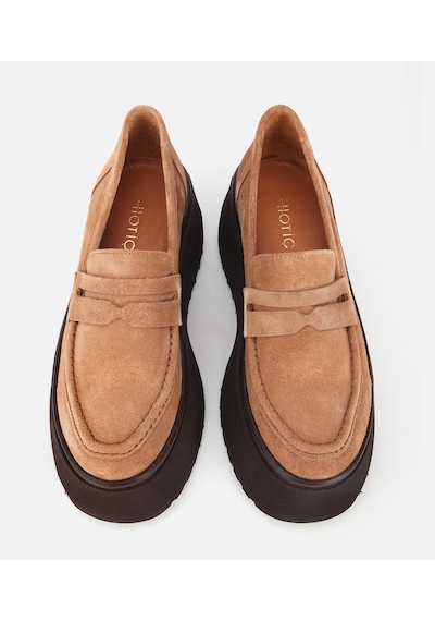 Hotiç Kadın Süet Deri Taba Dolgu Topuklu Günlük Loafer 01ayh315720a340 01ayh315720a340 Taba