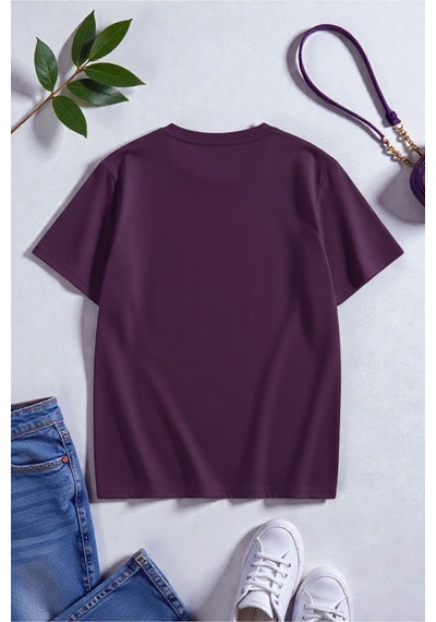 Uyguntarz Unisex But First Coffee Tasarım Tshirt Mor