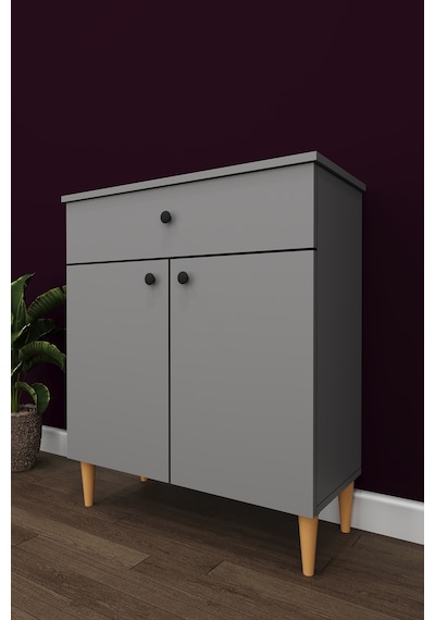 Modern Çekmeceli Çok Amaçlı Mutfak Banyo Dolabı %100 Mdf Erzak Kiler Dolabı Fd01 Kül Gri