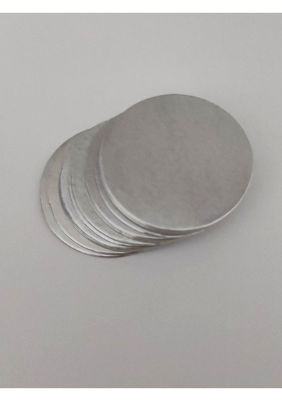 100 Adet 3 Cm Gümüş Yuvarlak İnce Karton Süs -