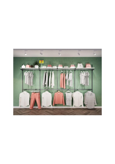 Mağaza Raf Sistemi, Askılık Sistemi, Butik Rafı, Mağaza Stand, Giyinme Odası-365 200 Çok Renkli