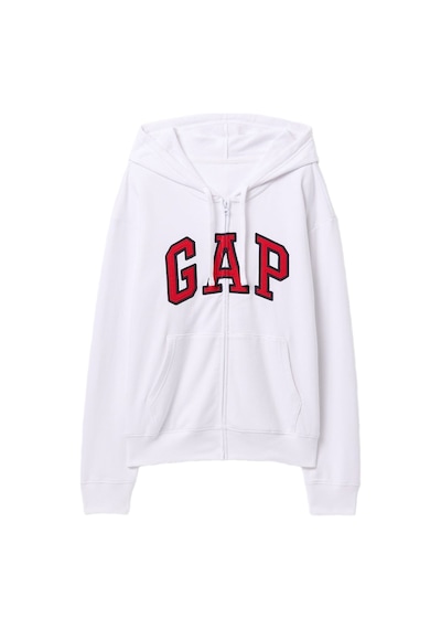 Gap Logo Relaxed Fermuarlı Sweatshirt - 727433-10009 BEYAZ