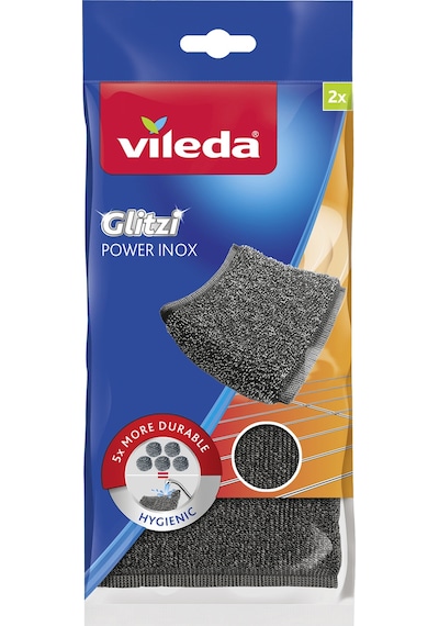 Vileda 2'Li Glitzi Power Inox 2'Li Paket
