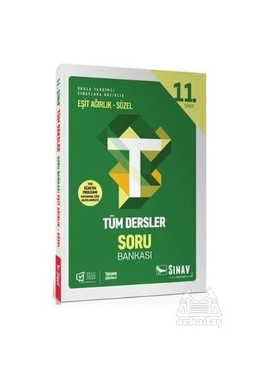 Sınav 11. Sınıf Tüm Dersler Eşit Ağırlık Sözel Soru Bankası -  Sınav Dergisi Yayınları