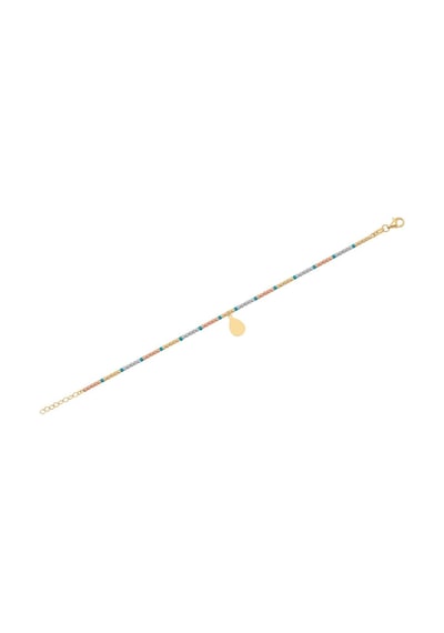 Diamond Line - Gülaylar - 3 Renkli Altın 14 Ayar Toplu Bileklik Standart N11.21848 Sarı Altın