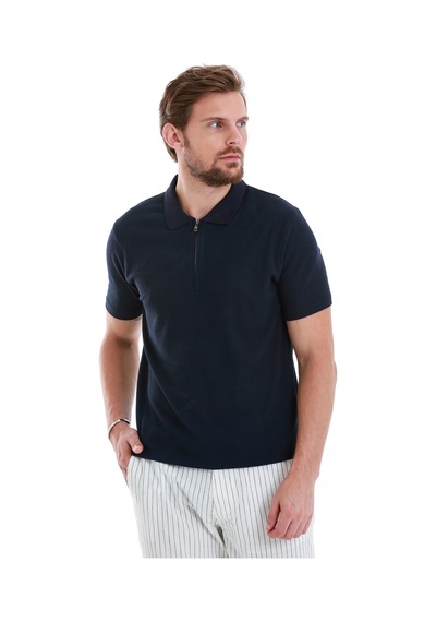 Hatemoğlu Lacivert Regular Fit Jakarlı Polo Yaka Fermuarlı Tişört 35362024c014 005 Lacivert Hatemoğlu Lacivert Regular Fit Jakarlı Polo Yaka Fermuarlı Tişört 35362024c014 005 Lacivert