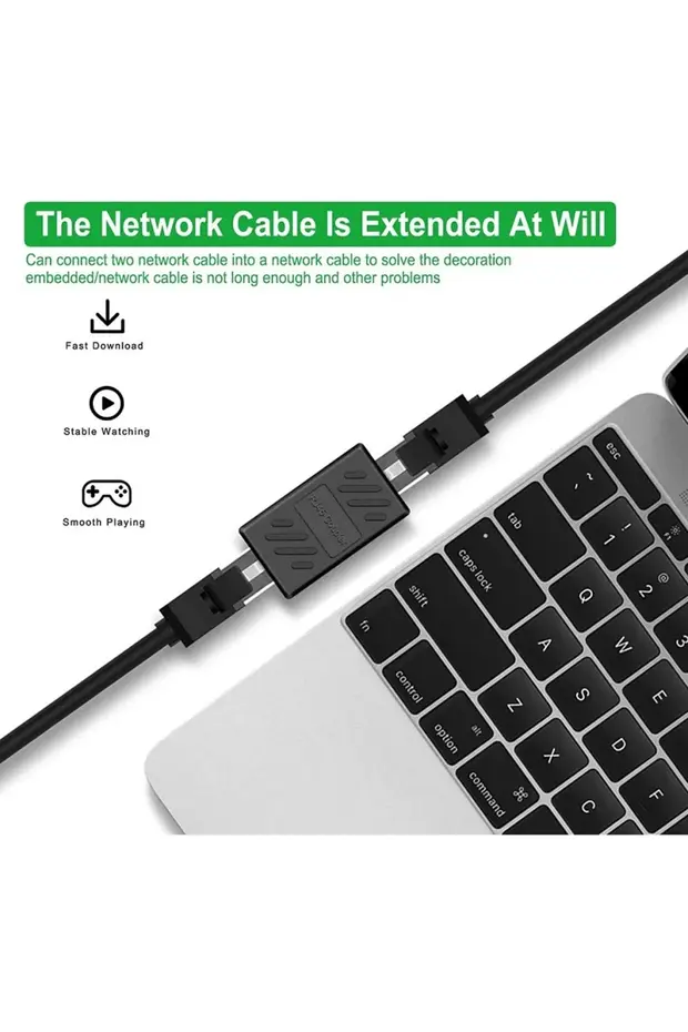 30 Adet Rj45 Dişi Dişi Cat5/cat6/7/8 30pc Gigabit Destekli Ethernet İnternet Modem Lan Ağı Birleştirici Ara Internet Kablosu Uzatıcı